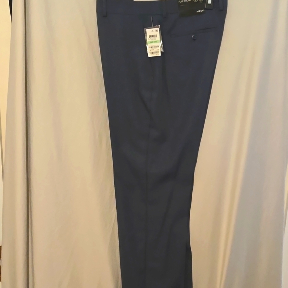 Alfani men's flat front classic dress pants NEW